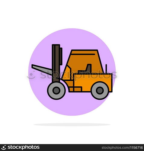 Lifter, Lifting, Truck, Transport Abstract Circle Background Flat color Icon