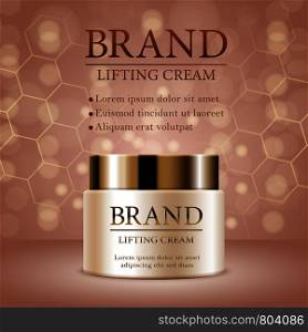 Lifting facial concept background. Realistic illustration of lifting facial vector concept background for web design. Lifting facial concept background, realistic style
