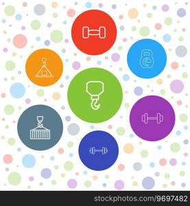 Lifting icons Royalty Free Vector Image