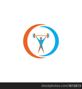 lifting weights icon  vector design  illustration ,logo template.