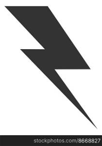 Lighning bolt icon. Flash sign. Electricity symbol isolated on white background. Lighning bolt icon. Flash sign. Electricity symbol