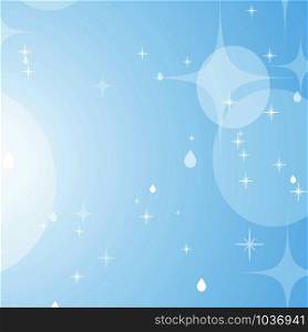 Light blue abstract background with stars and bokeh. Beautiful sky. Simple flat vector illustration. Light blue abstract background with stars and bokeh. Beautiful sky. Simple flat vector illustration.