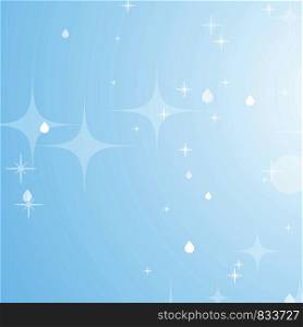 Light blue abstract background with stars and bokeh. Beautiful sky. Simple flat vector illustration. Light blue abstract background with stars and bokeh. Beautiful sky. Simple flat vector illustration.