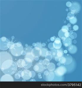 Light blue abstract Christmas EPS10 vector background with snowflakes.