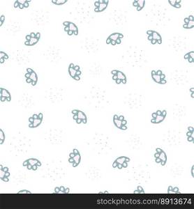 Light blue Dog Paw Cat Paw vector Seamless Pattern wallpaper on the white background with light blue dots.. Dog Paw Cat Paw vector Seamless Pattern wallpaper on the white background