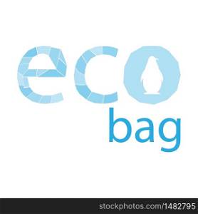 light blue inscription for a eco bag