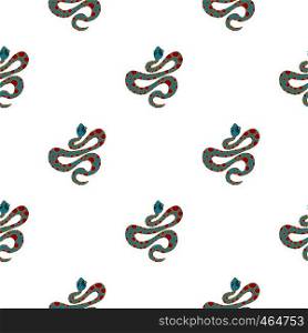 Light blue snake with orange spots pattern seamless flat style for web vector illustration. Light blue snake with orange spots pattern flat