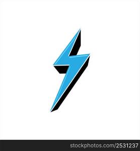 Light Bolt Icon, Lightening Strike Icon Vector Art Illustration