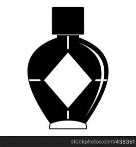 Light bottle of female perfume icon in simple style isolated on white background vector illustration. Light bottle of female perfume icon