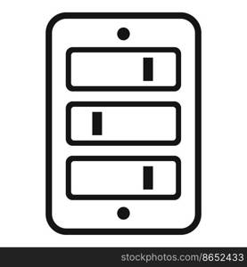 Light breaker icon simple vector. Box panel. Circuit power. Light breaker icon simple vector. Box panel