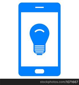 Light bulb and smartphone