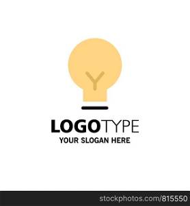 Light, Bulb, Basic, Ui Business Logo Template. Flat Color