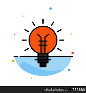 Light bulb, Bulb, Electrical, Idea, Lamp, Light Abstract Flat Color Icon Template