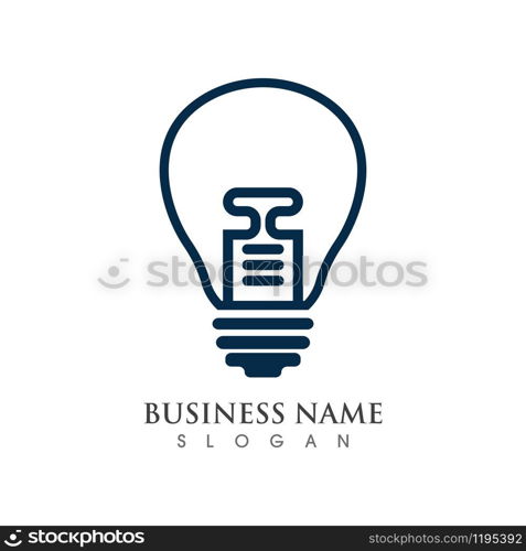 Light bulb creative Logo symbol vector template design