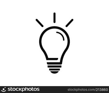 light bulb design logo template