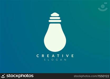 Light bulb design. Modern minimalist and elegant vector illustration. Suitable for patterns, labels, brands, icons or logos