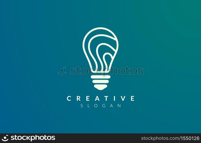 Light bulb design. Modern minimalist and elegant vector illustration. Suitable for patterns, labels, brands, icons or logos