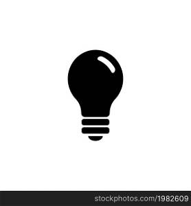 Light Bulb, Electric Lamp. Flat Vector Icon illustration. Simple black symbol on white background. Light Bulb, Electric Lamp sign design template for web and mobile UI element. Light Bulb, Electric Lamp Flat Vector Icon