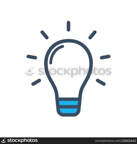 light bulb icon filled color style