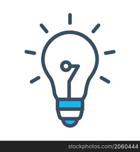 light bulb icon filled color style