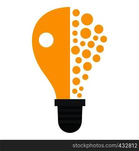 Light bulb icon flat isolated on white background vector illustration. Light bulb icon isolated