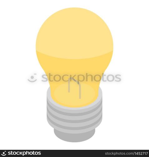 Light bulb icon. Isometric of light bulb vector icon for web design isolated on white background. Light bulb icon, isometric style