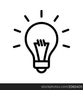 light bulb icon line style