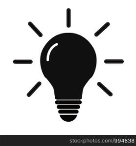 light bulb icon on white background. flat style. Light bulb lamp icon for your web site design, logo, app, UI. lamp symbol. idea sign.