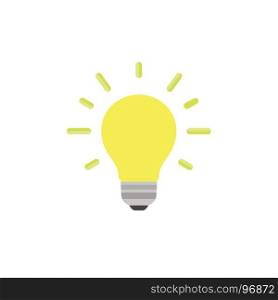 Light bulb icon vector isolated idea design art business color flat design electric isolated education