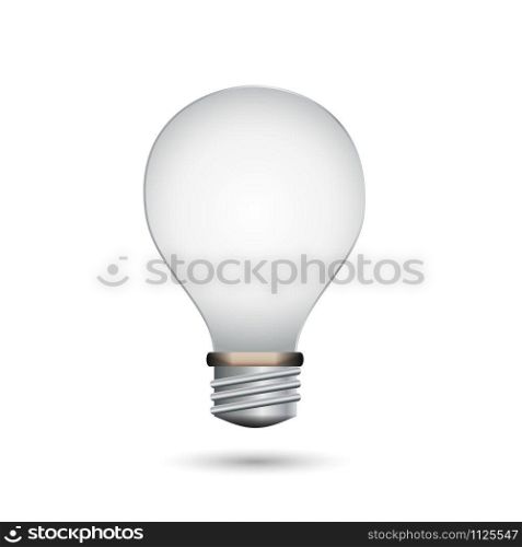 light bulb, icon vector, isolated on white background. Idea, solution, thinking concept. Electric lamp.