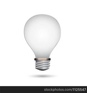 light bulb, icon vector, isolated on white background. Idea, solution, thinking concept. Electric lamp.