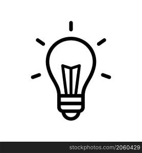 light bulb icon vector line style