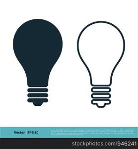 Light bulb Icon Vector logo Template Illustration Design. Vector EPS 10.
