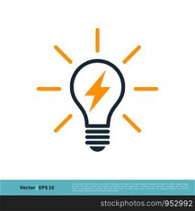Light Bulb Icon Vector Logo Template Illustration Design. Vector EPS 10.