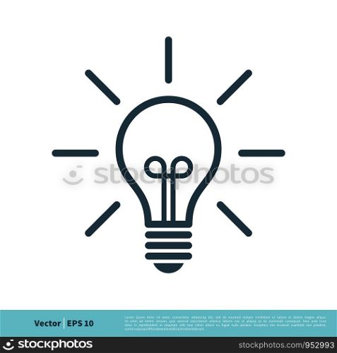 Light Bulb Icon Vector Logo Template Illustration Design. Vector EPS 10.