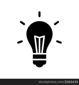 light bulb icon vector solid style