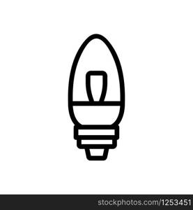 Light bulb icon vector. Thin line sign. Isolated contour symbol illustration. Light bulb icon vector. Isolated contour symbol illustration