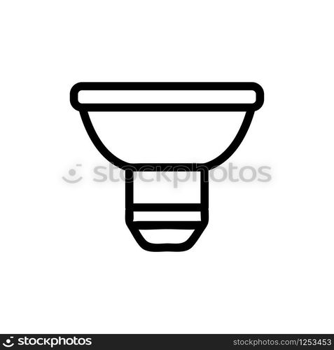 Light bulb icon vector. Thin line sign. Isolated contour symbol illustration. Light bulb icon vector. Isolated contour symbol illustration