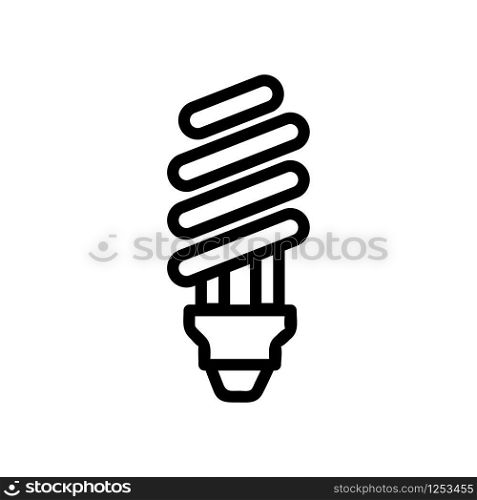 Light bulb icon vector. Thin line sign. Isolated contour symbol illustration. Light bulb icon vector. Isolated contour symbol illustration