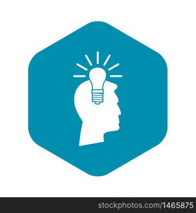 Light bulb idea icon. Simple illustration of light bulb idea vector icon for web. Light bulb idea icon, simple style