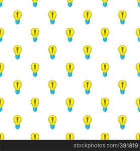 Light bulb idea pattern. Cartoon illustration of light bulb idea vector pattern for web. Light bulb idea pattern, cartoon style
