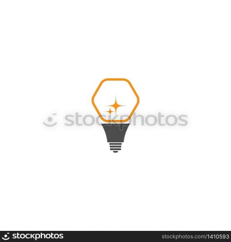 Light bulb lamp idea logo icon illustration