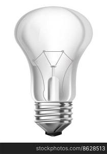 Light bulb lamp, isolated incandescent type heats filaments. Type of electricity appliance for home or office, variety and shape of illumination and illuminators. Vector in flat style illustration. Incandescent bulb light, lamp shape closeup vector