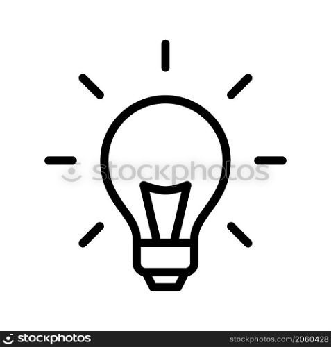 light bulb line icon