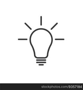 light bulb line icon vector element design template web
