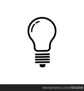 Light Bulb line icon vector, isolated on white background
