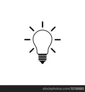 Light Bulb line icon vector, isolated on white background. Idea sign, solution, thinking concept