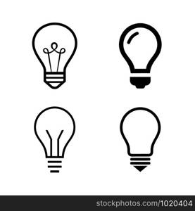 Light Bulb line icon vector, isolated on white background. Idea sign, solution, thinking concept