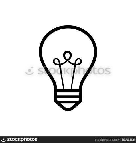 Light Bulb line icon vector, isolated on white background. Idea sign, solution, thinking concept