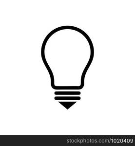 Light Bulb line icon vector, isolated on white background. Idea sign, solution, thinking concept